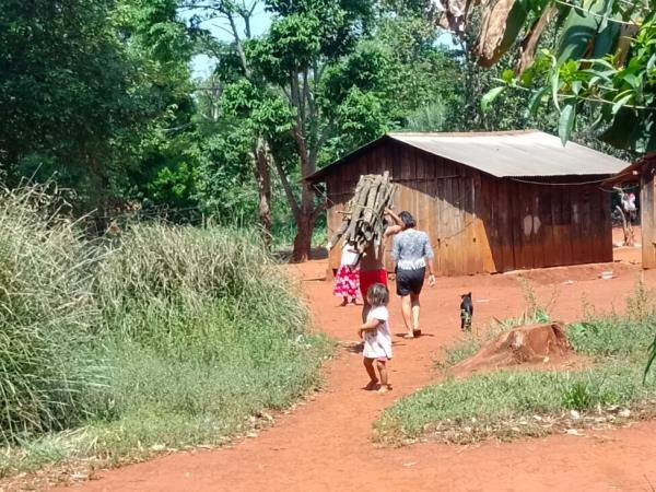 View of one of the dwellings of the Guarani community in Yriapu, on the Argentinean side of the triple border with Brazil and Paraguay. Credit: Daniel Gutman / IPS